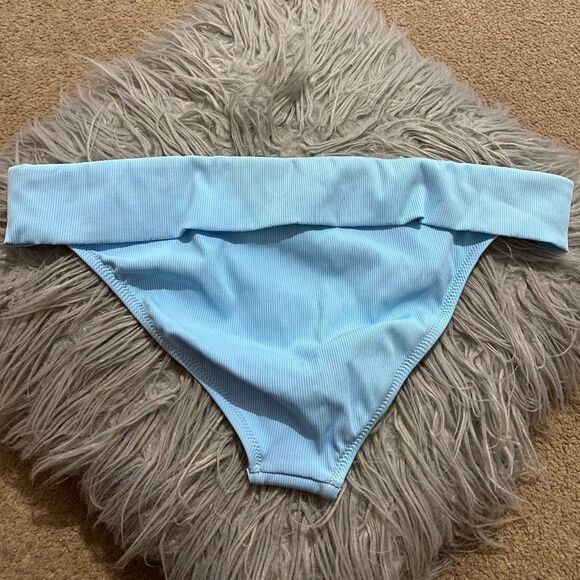 MELISSA ODABASH MADE in ITALY WOMEN’s BLUE RIBBED GRENADA BIKINI BOTTOM Sz-12 - Picture 5 of 8